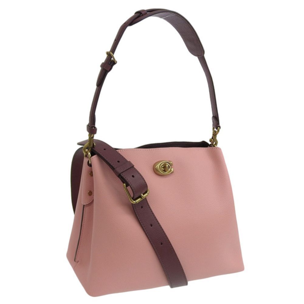 Coach Leather Pink One Shoulder 2way Shoulder Bag - Picture 1 of 2